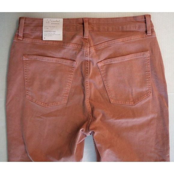 LC Lauren Conrad WL21D151RS 660 Women's Sz 8 Pink Super High-Rise Crop Jeans - Picture 5 of 10